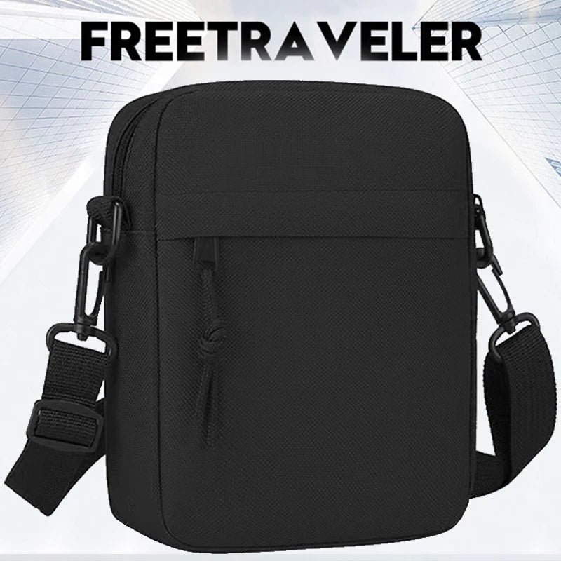 Men's and Women's Single-Shoulder Bags, Crossbody Bags, Solid-Colored Single-Shoulder Small Bags, Lightweight Mobile Phone Bags