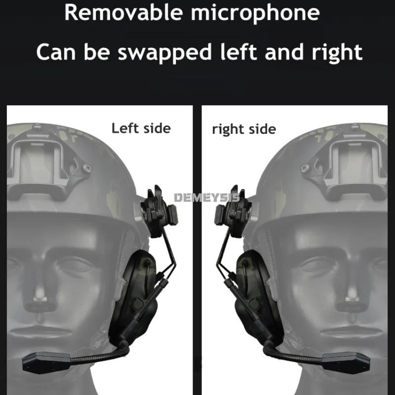 Tactical Headset Without Pickup Noise Reduction Shooting Earphone Hunting CS Communication Intercom Headphone Used with PTT