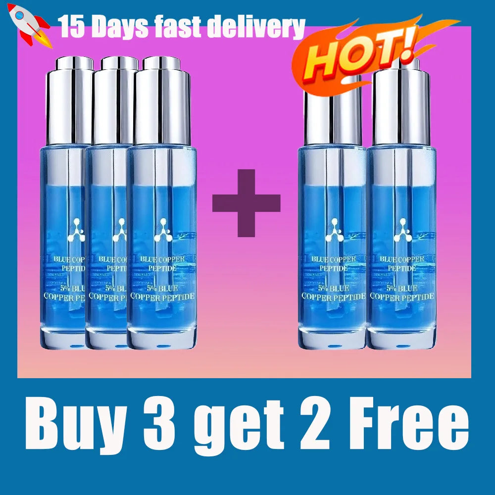 5% Blue Copper Peptide Serum For Face Anti Wrinkles Aging Facial Lifting & Moisturizing Brighten Skin Tone Skin Cosmetics