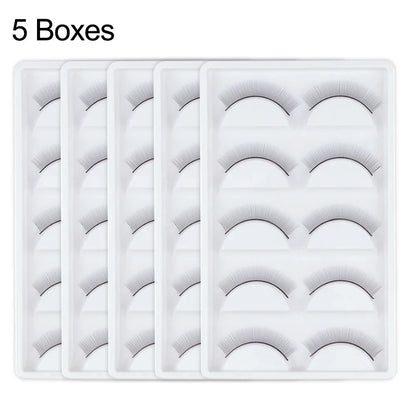 5/10/15/20Boxes Training Lashes Beginner False Eyelashes Practice Mink Lashes Strip Individual Lashes Eyelash Extension Tools