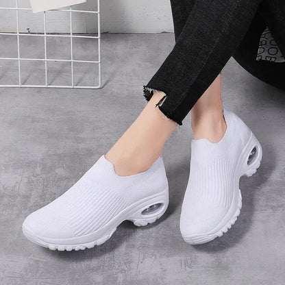 Nouvelles Chaussures de Sport Décontractées pour Femme Été 2024 Baskets compensées à Plateforme Respirantes pour Dames Chaussures Vulcanisées