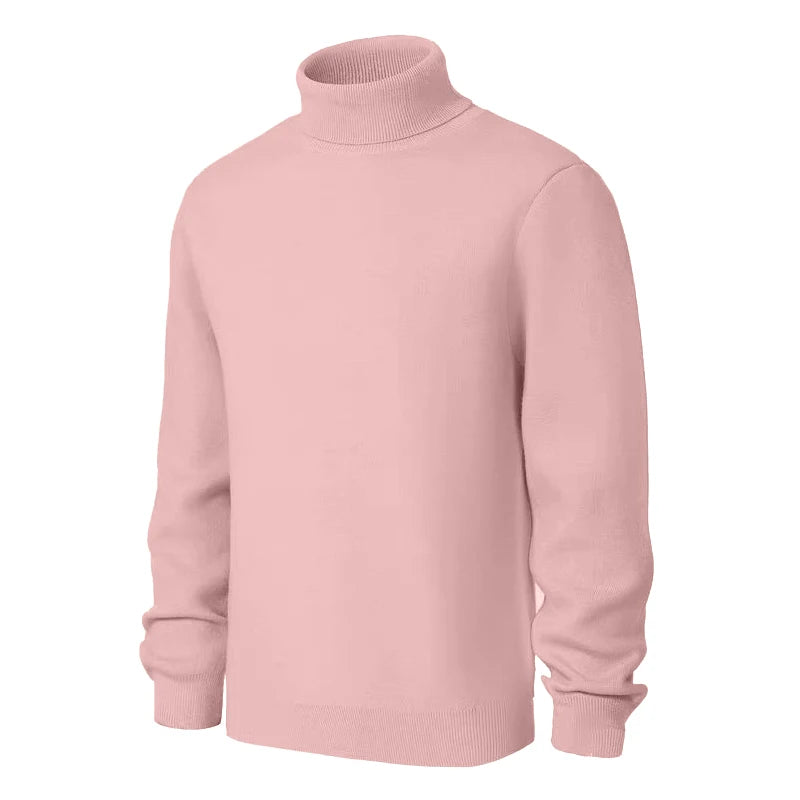 Animal Game Men's Cold Blouse Turtleneck Sweater Luxury Woolen Knitwear Casual Pullover Long Outerwear Solid Warm Streetwear