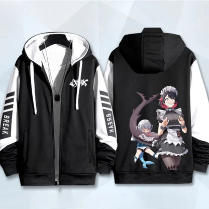 Anime Zenless Zone Zero Zip Up Women/Men Hoodie Sweatshirt ZZZ ZZZERO Ellen Joe Cosplay Zipper Hooded Jacket Outwear