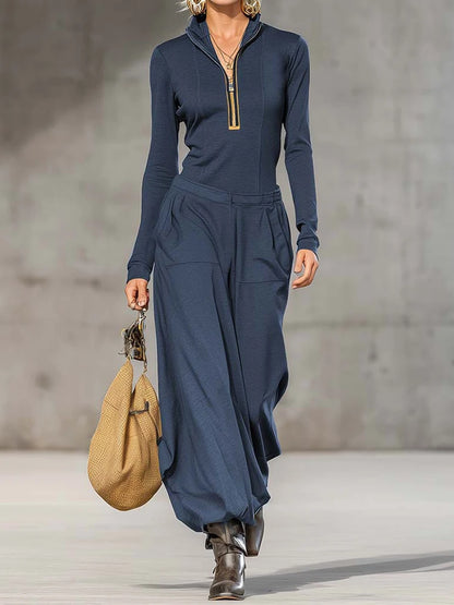 Ensembles deux pièces simples pour femme, décontractés, avec hauts à capuche et pantalons longs, nouveaux ensembles de survêtement de couleur unie pour femme, automne