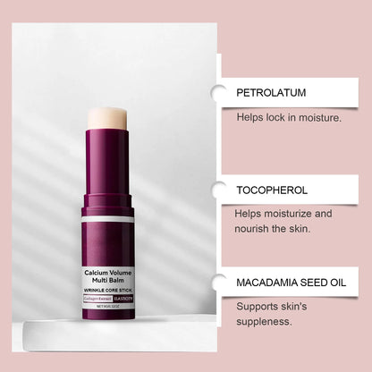 Ensemble de Soins à base de Calcium Anti-Âge Sérum Visage au Calcium Patchs Yeux Multi-Baume Atténue les Ridules Réduit les Cernes Nourrit
