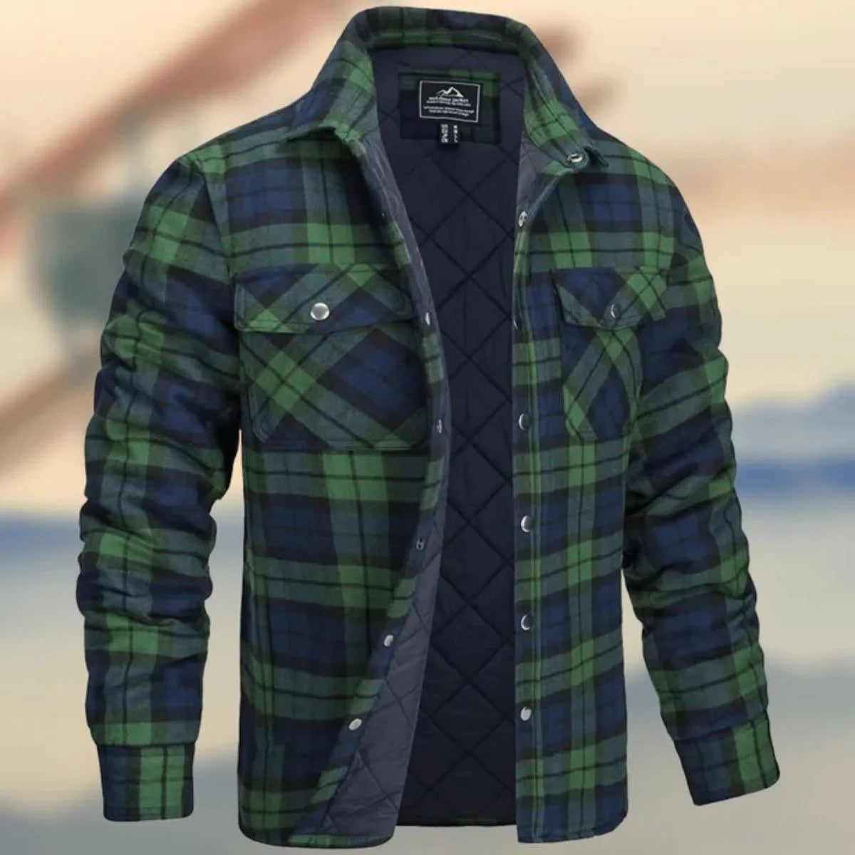 Winter Fashion Trend With Cotton Thickened Warm Plaid Jacket For Men's Casual Loose Sports Plus Large Size High-Quality Jacket