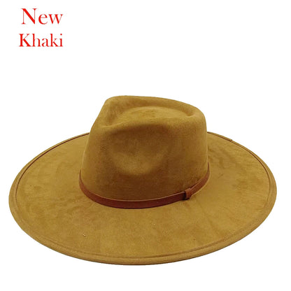 Suede Fedora Painting Felt Hats for Men and Women, Hand Sewn Fedora Adjustable Fall Winter Fashion Party Hats and Gifts