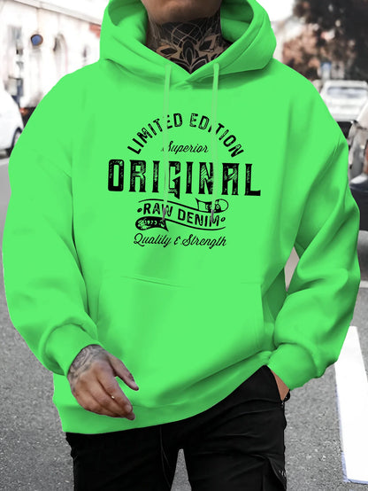 Haut homme col rond manches longues ample grande taille automne et hiver sweat à capuche t-shirt haut