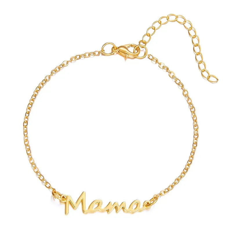 Popular, versatile, high-end, elegant Mama letter bracelet/necklace for Mother’s Day gifts.
