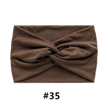Wide Headbands for Women Large Turban Headwrap Boho Hairband Twisted Head Bands Sport Workout Stretch Non-slip Hair Accessories