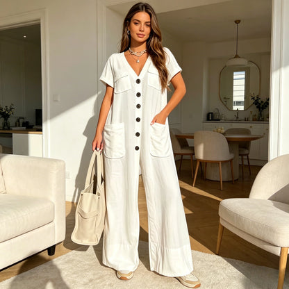Combinaison de Plage Femme Barboteuses Dentelle Salopettes Longues Trench Printemps Été Bodycon Y2k Tenues de Soirée Élégantes Combinaisons de Travail