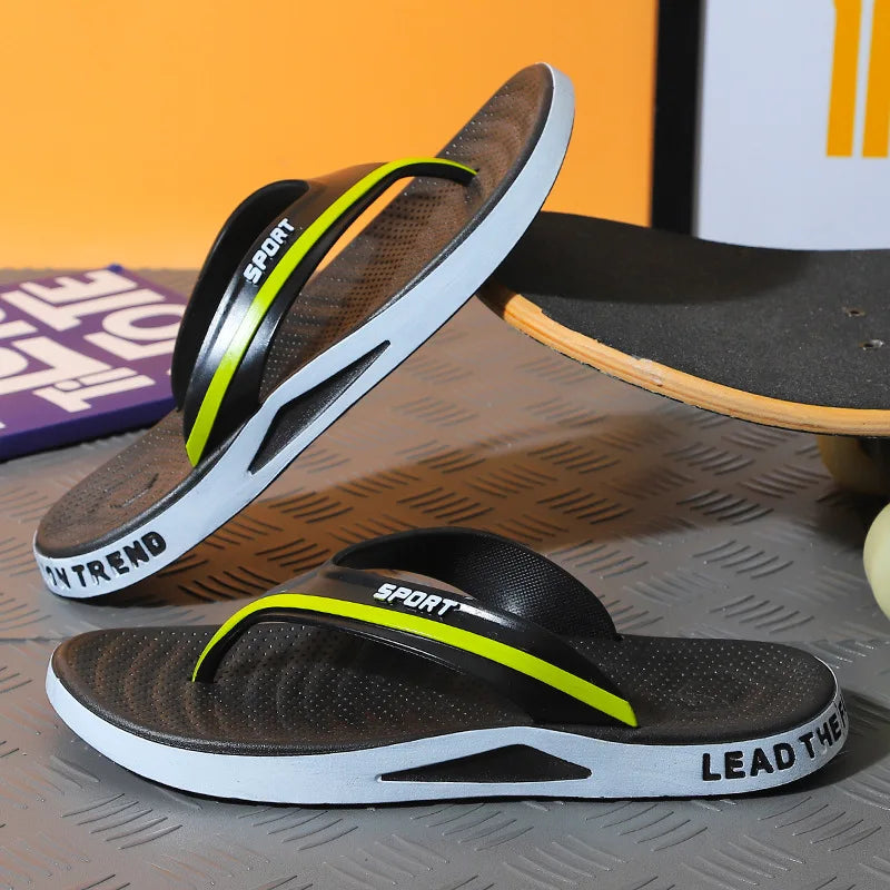 Summer Simple Outer Wear Men's Flip Flops Anti-slip Casual Beach Fashion Slippers