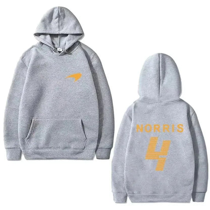 Hot sale Lando Norris Racing Driver Double Sided Print Sweatshirt Men Women Oversized Hoodie Unisex Fleece Long sleeve pullovers