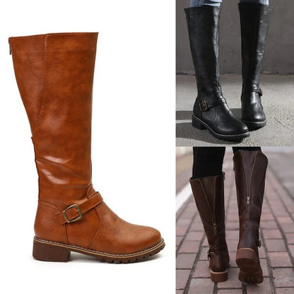 Shoes Women Boots Fashion Comfortable Waterproof Brown Long Boots for Women Plus Size Thigh High Boots Botas De Mujer 2023