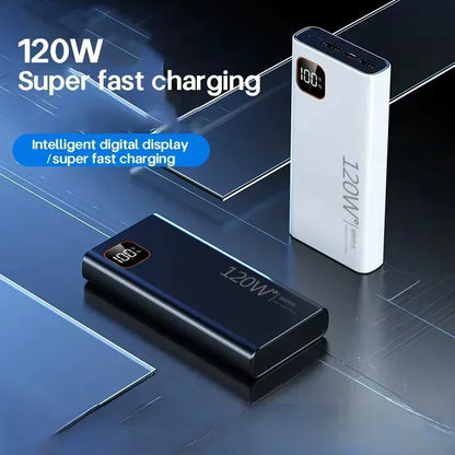 Batterie externe portable Lenovo 500000 mAh 120 W, charge ultra-rapide, grande capacité, Powerbank pour Xiaomi iPhone