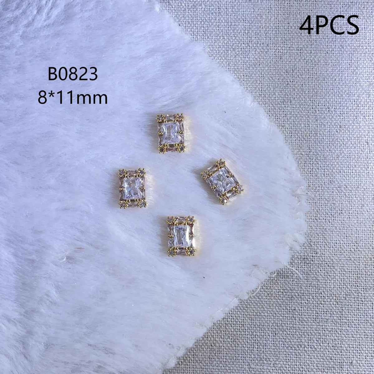 4PCS Kaniu Luxe Gold Nail Jewels Premium Crystal Rhinestones For Acrylic Nails Decoration Handmade Craft