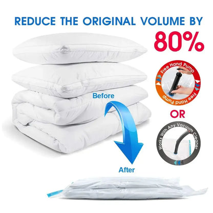 Vacuum Storage Organizer Bags, Travel Suitcases Essentials, Wardrobe Clothes Compression Packaging Sealing Bag Camping Equipment