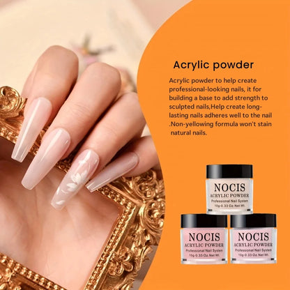 Nail Acrylic Powder and Liquid Monomer Nails Art Decoration For Manicure Set Kit Crystal Nail Glitter 3D Nail Tips Carving Tools