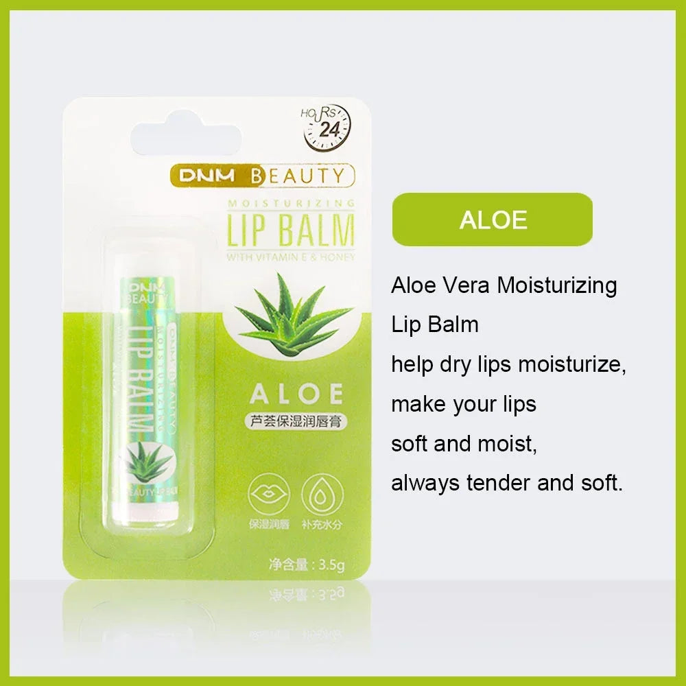 Fruit Lip Balm Winter Fashion Moisturizing Lip Oil Long-Lasting Clear Transparent Natural Aloe Lipstick Lip Care Lipstick Makeup