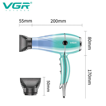 VGRV-452 sèche-cheveux professionnel 2000-2400W super puissant pour dortoir et maison, soin capillaire aux ions négatifs, coiffure et séchage rapide