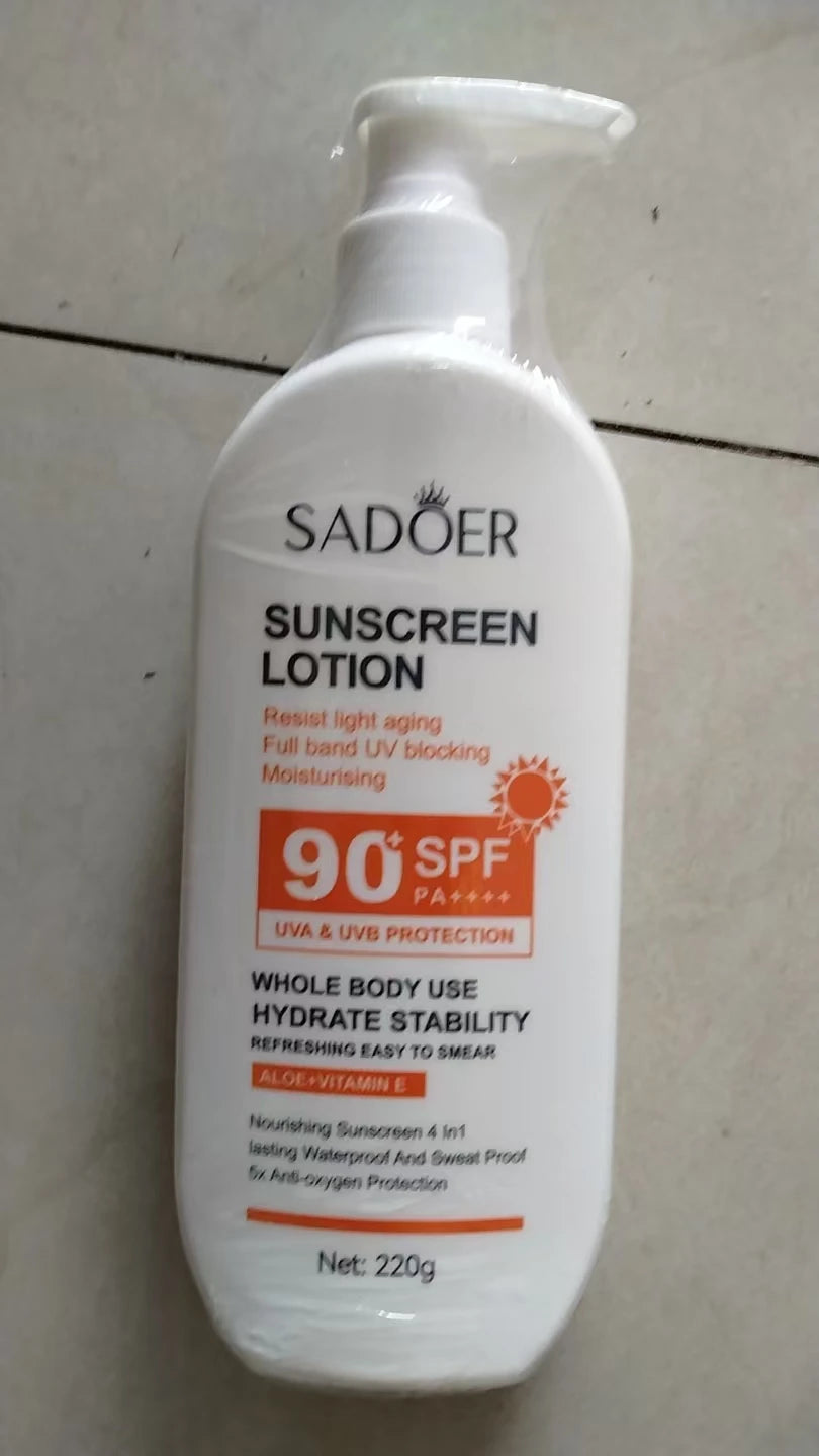 Crème solaire SPF90+, protection UV, crème solaire blanchissante, hydratante, éclaircissante, crème solaire visage et corps, soin de la peau, anti-âge