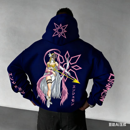 Nouveau Sweat à Capuche Oversize Homme Femme Digimon Anime Streetwear Décontracté Pull Sweat-shirt Veste à Capuche Automne Hiver Vêtements Y2k Hauts