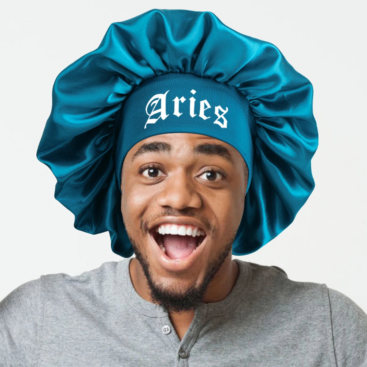 1PConstellation printing satin wide band sleep bonnet ,soft sleeping bonnet with wrap band,make up washing face daily use bonnet