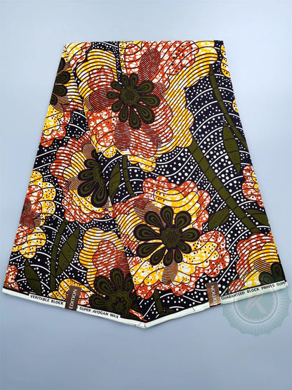 Prevalent African Wax Print Ankara Fabrics 100% Cotton Nigerian Style Patchwork Sewing Guaranteed Veritable Real Wax For Dresses