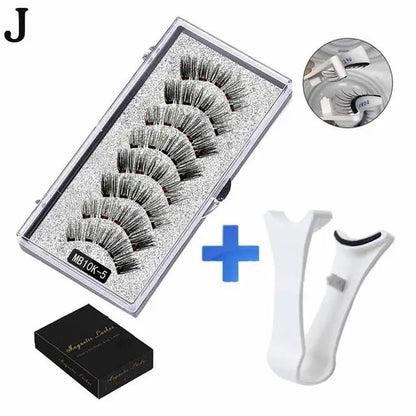 Cils magnétiques naturels 3D, avec 5 cils magnétiques, boîte d'expédition, cils faits à la main, cadeau réutilisable, support de livraison T6N2
