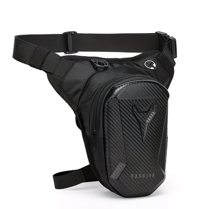 Motorcycle Leg Bag Waterproof Hard Shell Waist Pack, Outdoor Sports Thigh Bag for Men, Adjustable Strap for Riding & Hiking