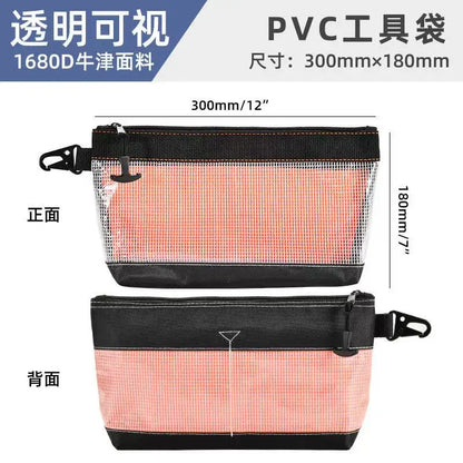 Sac de rangement étanche en PVC transparent pour outils, sac antistatique pour matériel, sac portable pour pièces, sac de travail multifonctionnel et pratique