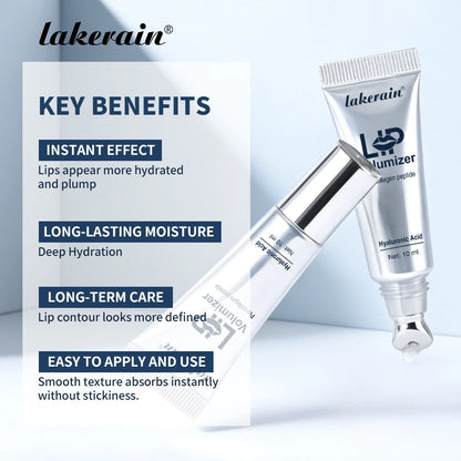 Lip Plumper Gloss Serum Volumizer Deep Hydration Nourishing Moisturizing Fragrance Free Smooth Non Sticky Lip Care
