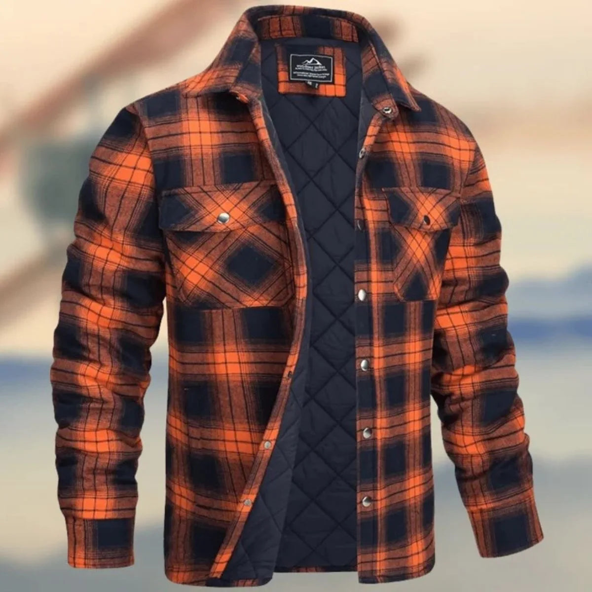 Winter Fashion Trend With Cotton Thickened Warm Plaid Jacket For Men's Casual Loose Sports Plus Large Size High-Quality Jacket