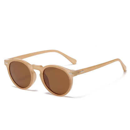Round Tinted Myopia Glasses Men Black Lens Finished Prescription Nearsighted Glasses Retro Outdoor Shade Driving Sunglasses