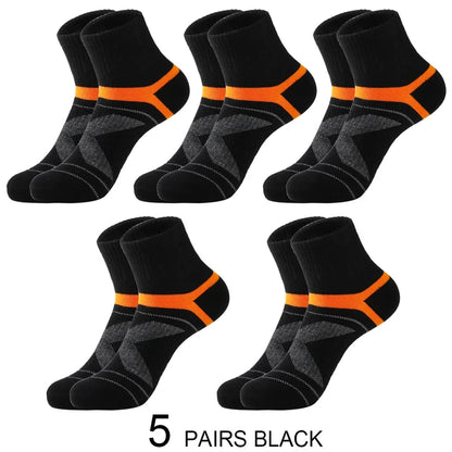 3 Paires de Chaussettes Homme Randonnée Noires Sport Basketball Décontractées Douces Course Été Absorption Transpiration Respirantes Chaussettes Homme Cadeaux