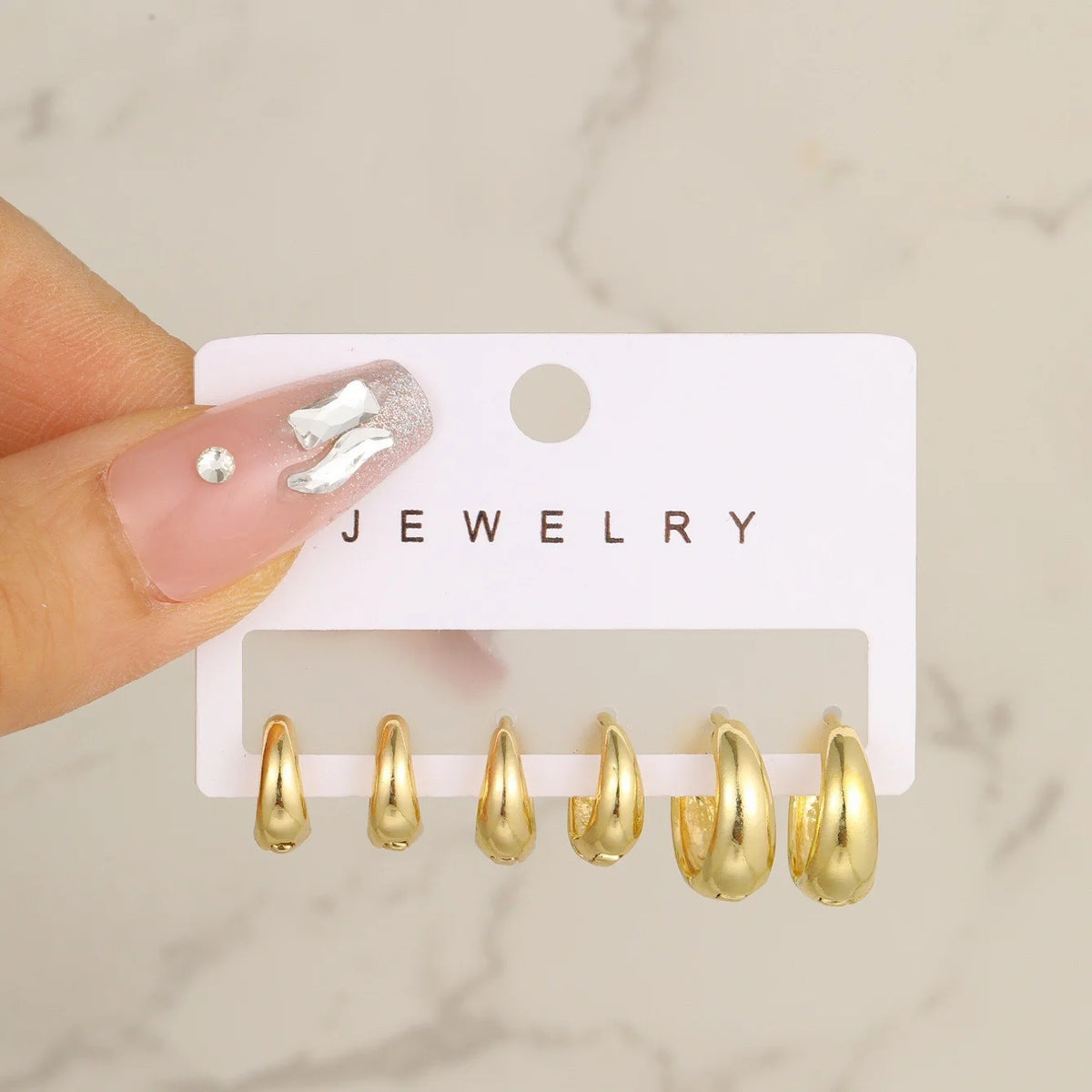 Gold Color Vintage Circle Hoop Earrings for Women Girls Simple Fashion Geometric Drop Earring Set New Trendy Jewelry Party Gifts
