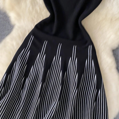 Mini Dress Women Dresses A Line Bodycon Vestidos Streetwear Sleeveless Round Neck Elegant Knitted Y2k Party Club Slim Fit 2025