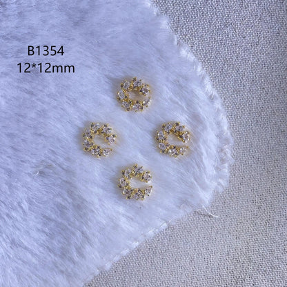 4PCS Kaniu Luxe Gold Nail Jewels Premium Crystal Rhinestones For Acrylic Nails Decoration Handmade Craft