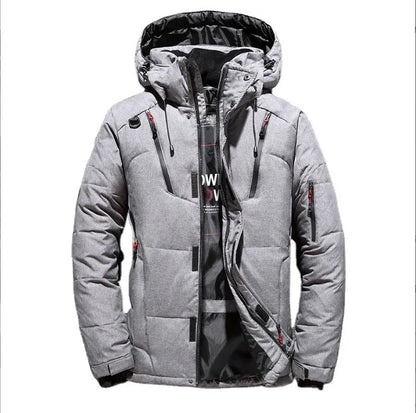 Men's Winter Outdoor Ski Suit Thick Warm Down Jacket Set Windproof Waterproof Mountaineering Coat Harajuku Casual Outerwear New