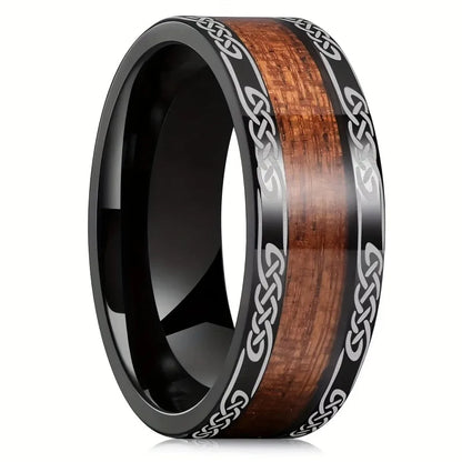 Bagues de mode en acier inoxydable argenté de 8 mm pour hommes, bagues incrustées de météorite en coquille d'ormeau rose pour hommes et femmes, bijoux de mariage