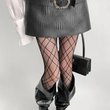 Woman Girls Fashion Punk Gothic  Fishnet Stockings Snake Skull Striped Mesh Tights Panties Lolita Plus Size Pantyhose Leggings
