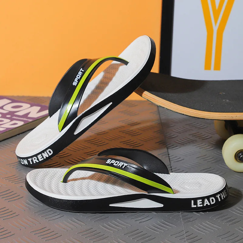 Summer Simple Outer Wear Men's Flip Flops Anti-slip Casual Beach Fashion Slippers