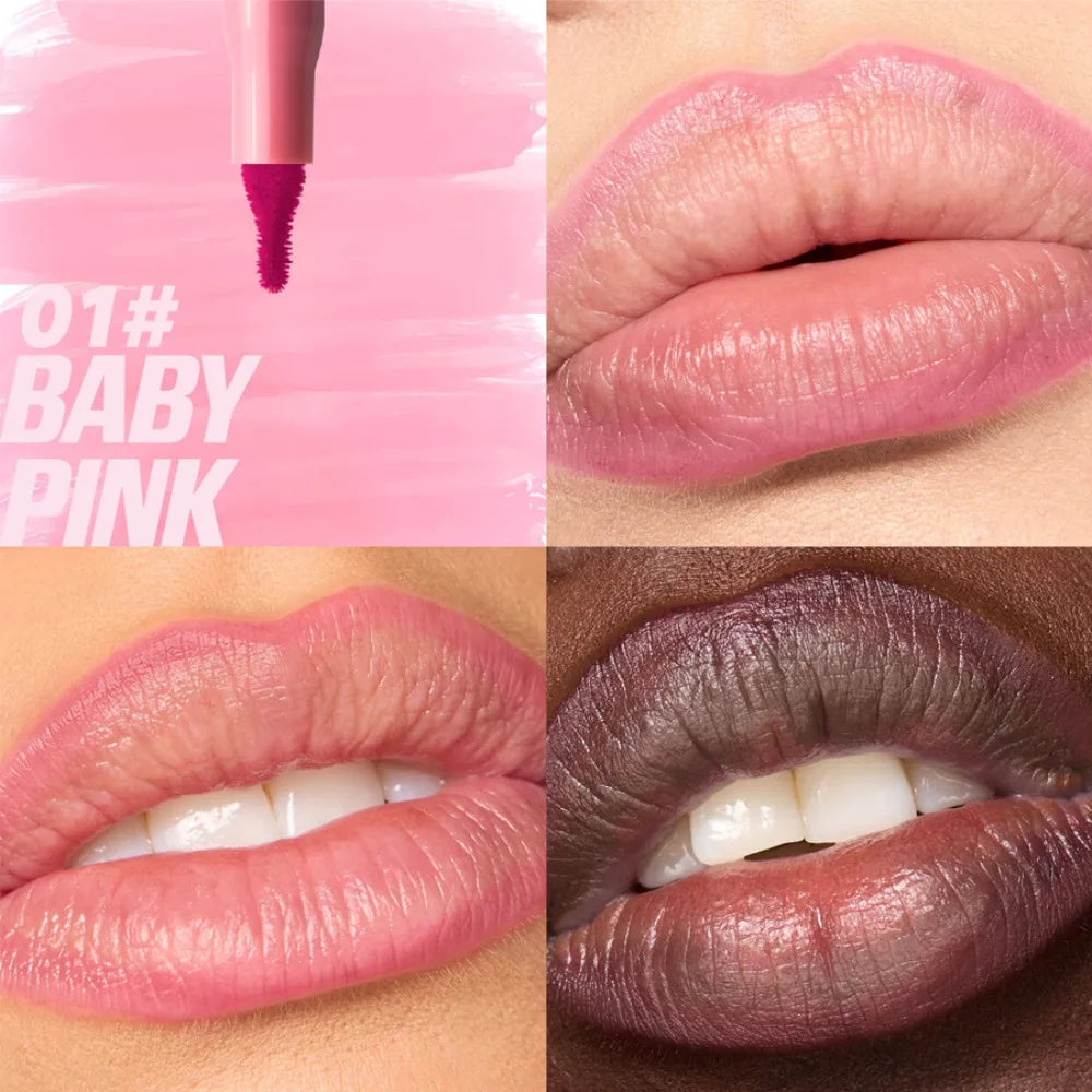 Crayon à lèvres mat imperméable Rouge Contour Teinte Rouge à lèvres Longue durée Anti-adhésif Hydratant Lèvres Maquillage 8 couleurs Velours