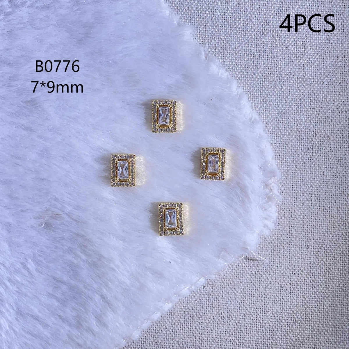 4PCS Kaniu Luxe Gold Nail Jewels Premium Crystal Rhinestones For Acrylic Nails Decoration Handmade Craft