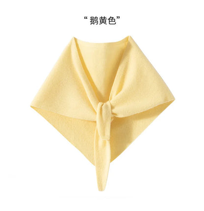 BirdTree, 100%Pure Cashmere Elegant Shawl, Women Solid Neck Protection, Soft Warm Triangle Scarf, 2024 Fall Winter Gift A48907QC