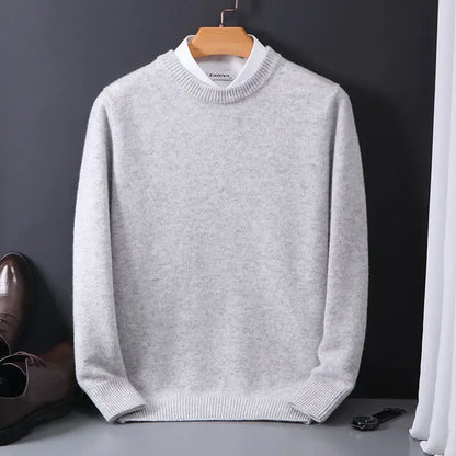 Hot Sale Cashmere Men's Sweater O-Neck Knitted Jumpers Long Sleeve Male Pullover  Soft Warm Woolen Fashion Clothing Big Size
