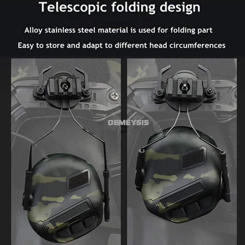 Tactical Headset Without Pickup Noise Reduction Shooting Earphone Hunting CS Communication Intercom Headphone Used with PTT