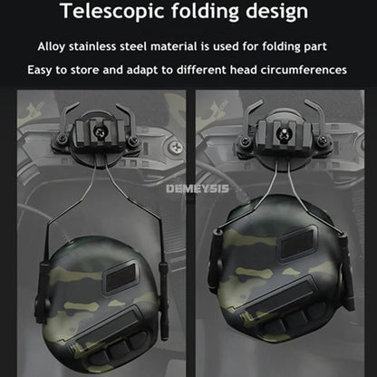 Tactical Headset Without Pickup Noise Reduction Shooting Earphone Hunting CS Communication Intercom Headphone Used with PTT