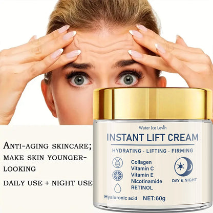 Crème Raffermissante et Liftante Visage - Riche en Acide Hyaluronique et Rétinol, Resserre et Lifte la Peau, Hydrate la Peau, Convient à Tous les Types de Peau, Soin Quotidien