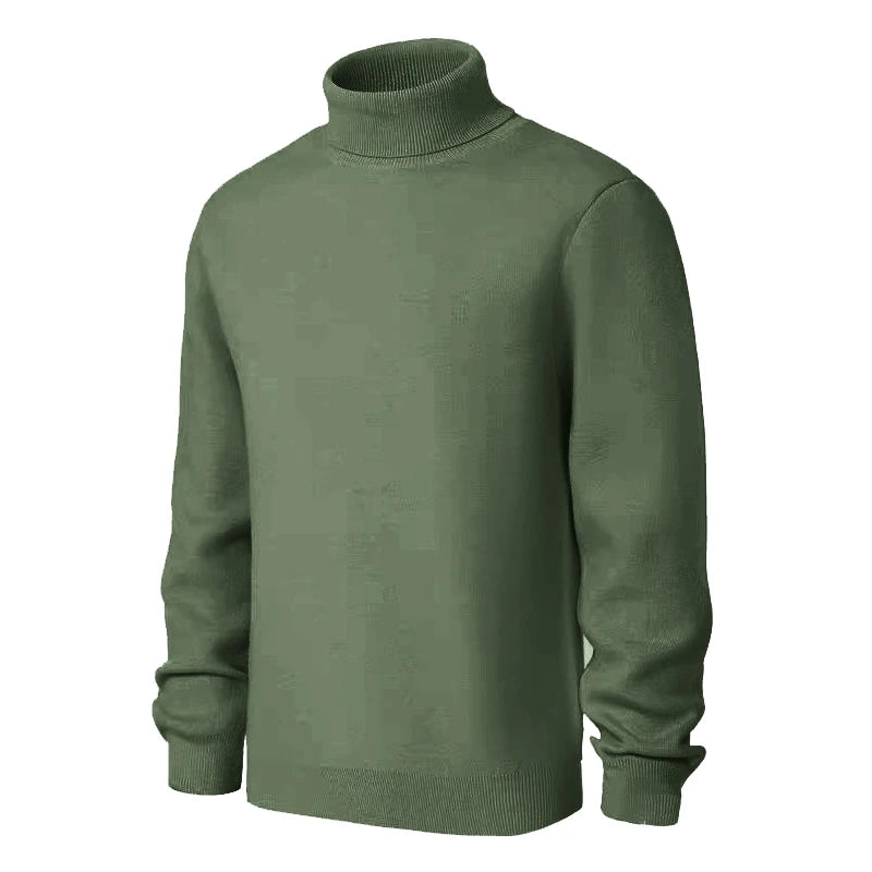 Animal Game Men's Cold Blouse Turtleneck Sweater Luxury Woolen Knitwear Casual Pullover Long Outerwear Solid Warm Streetwear